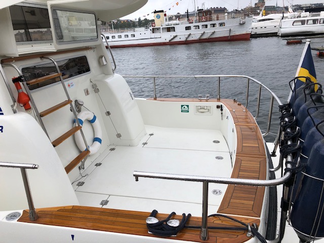 Teak aft deck